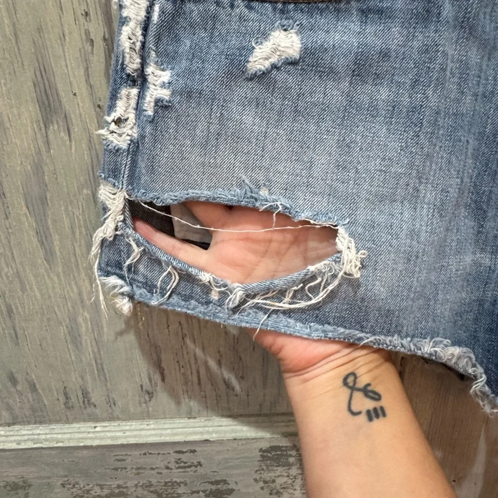 Agolde Parker Jean Shorts size 28 Distressed